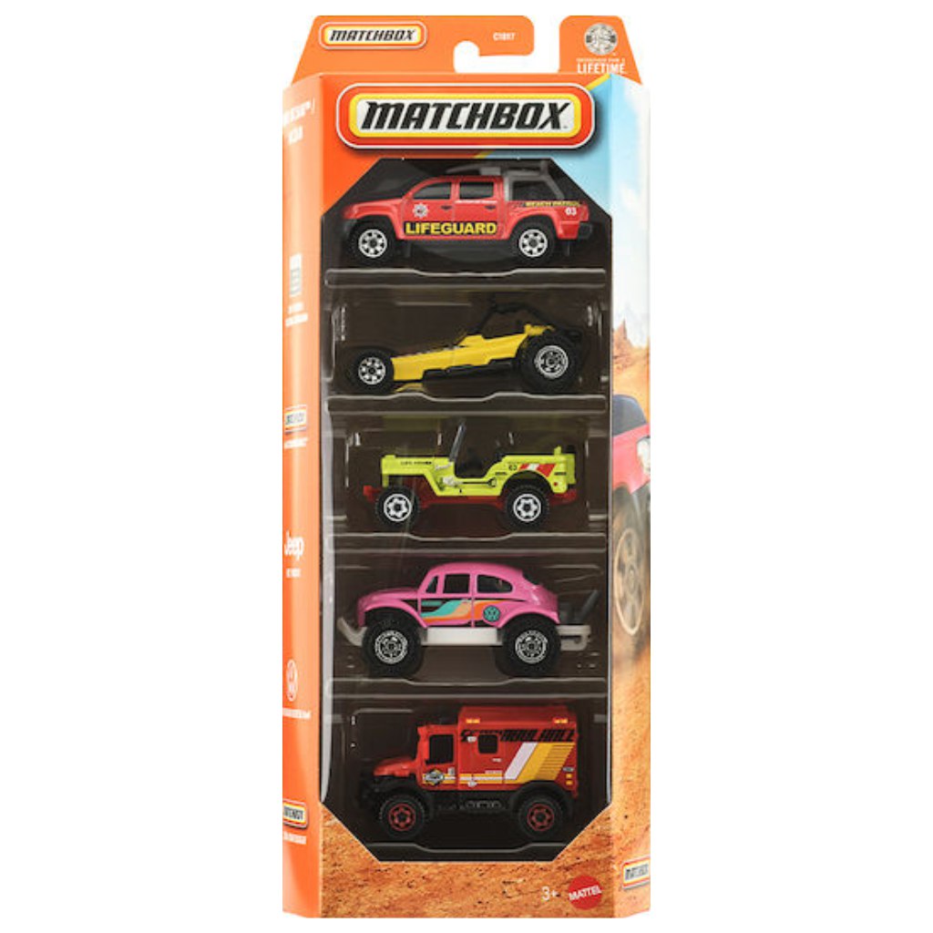 Matchbox: Ocean – 5-teiliges Auto-Set im Maßstab 1:64 – Mattel