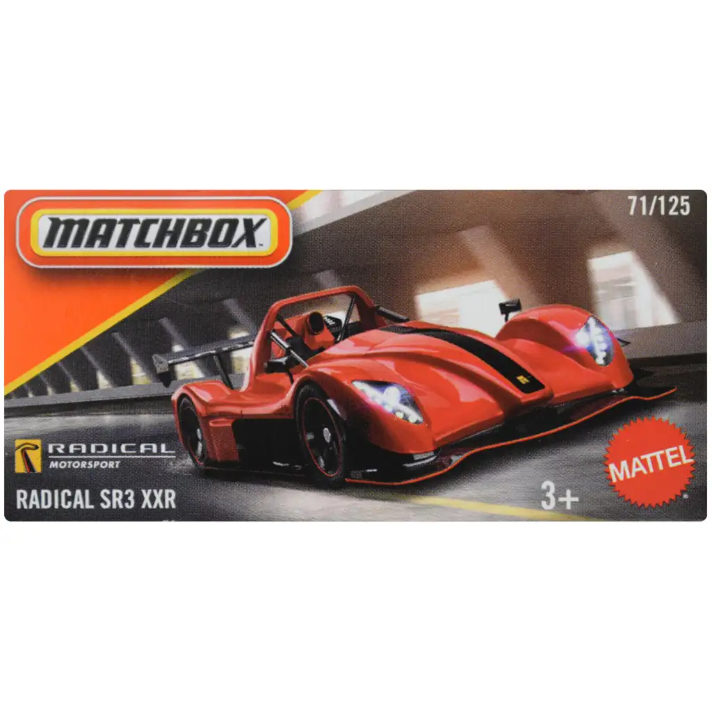 Matchbox: Pappschachtel Radical SR3 XXR Spielzeugauto 1/64 - Mattel