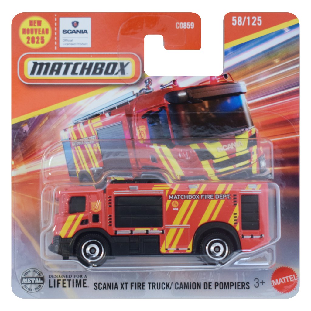 Matchbox: Scania XT Feuerwehrauto 1/64 - Mattel
