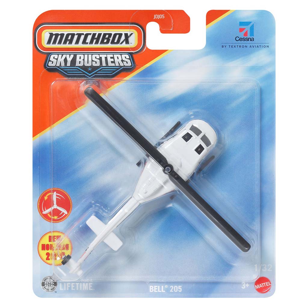 Matchbox Sky Busters: Bell 205 Helikoptermodell 1:64 - Mattel