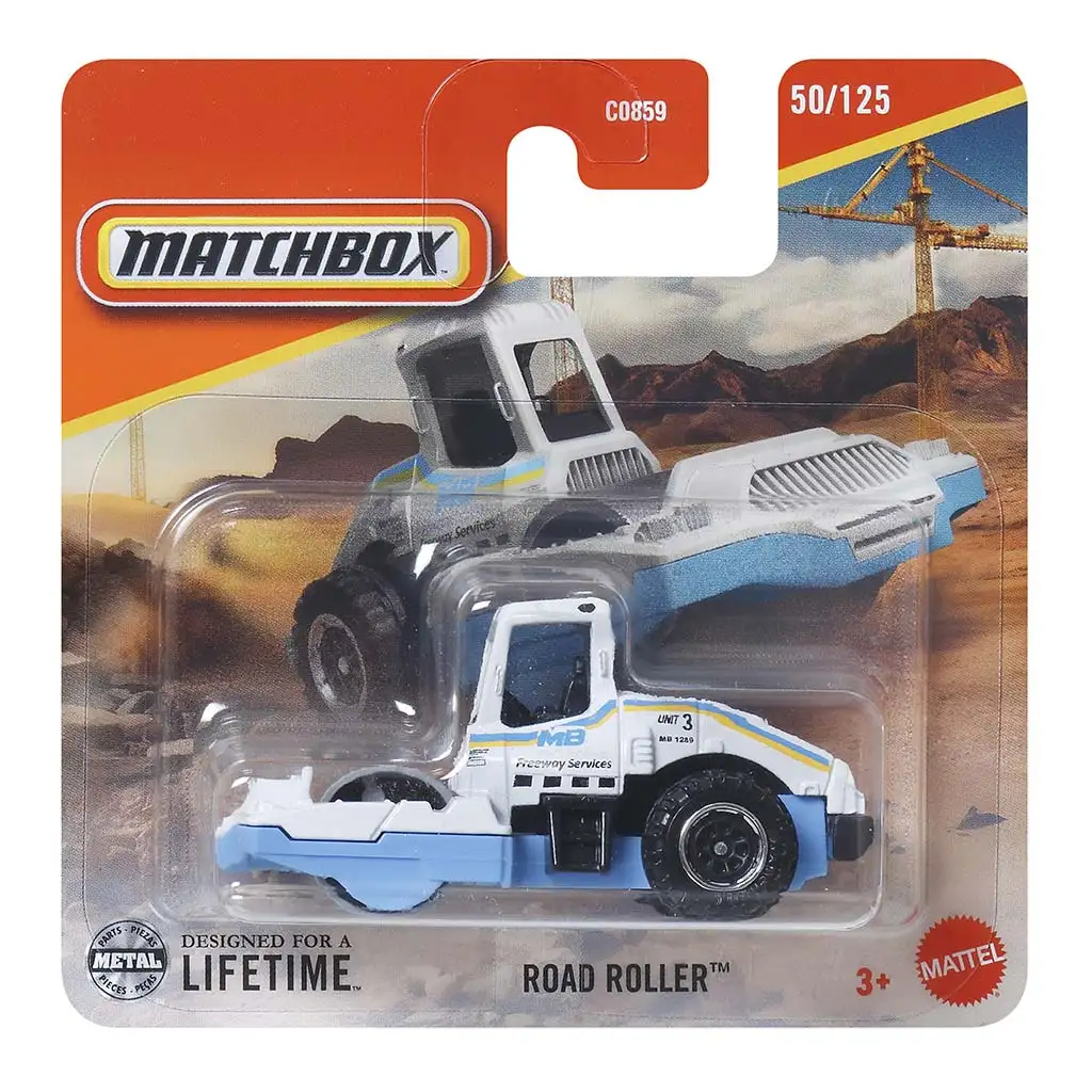 Matchbox: Straßenwalze Spielzeugauto 1/64 - Mattel