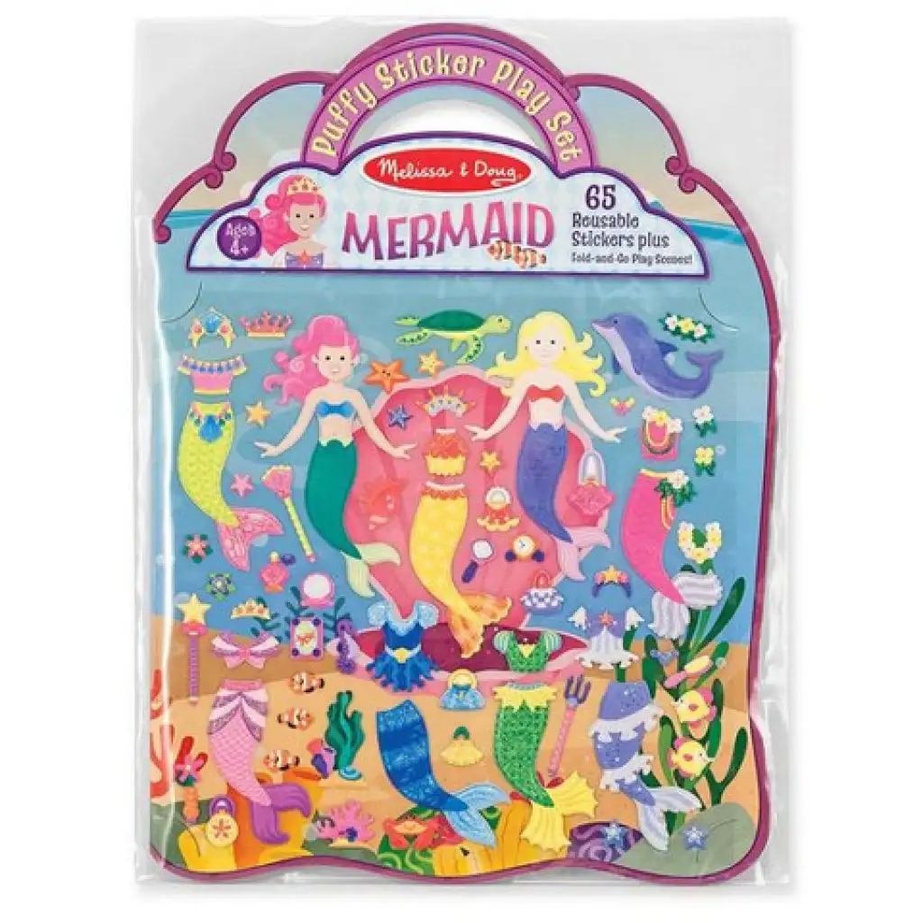 Meerjungfrau Puffy Sticker Set - Melissa & Doug kép 1