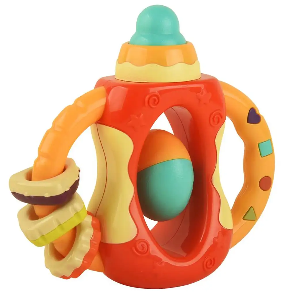 Mehrzweck-Babyrassel in Form einer Babyflasche 15x16cm kép 2