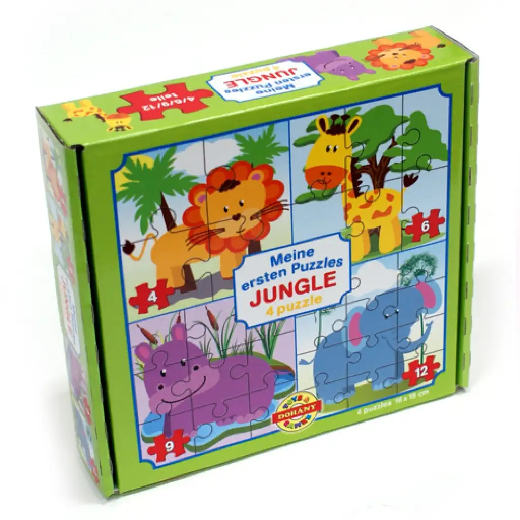 Mein erstes Puzzle: Dschungeltiere 4-in-1 Baby-Puzzle kép 1