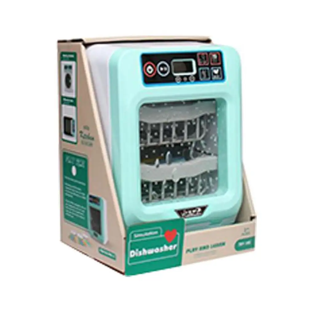 Meine erste elektrische Spülmaschine mit Geschirr.