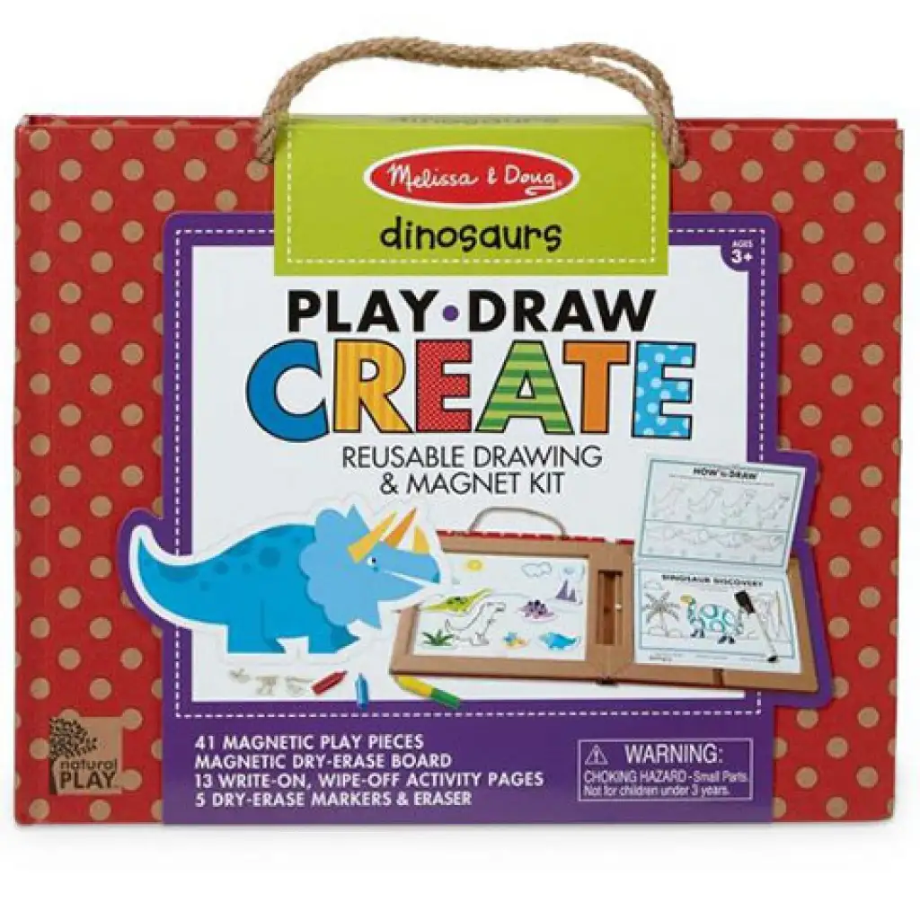 Melissa & Doug: Abwischbares Dinosaurier-Zeichen- und magnetisches Kreativspielset