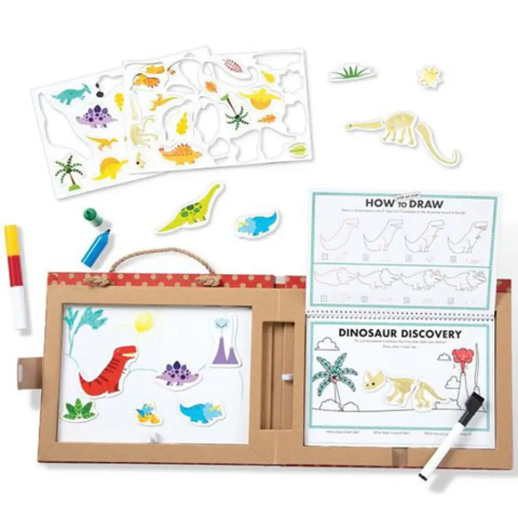 Melissa & Doug: Abwischbares Dinosaurier-Zeichen- und magnetisches Kreativspielset kép 3