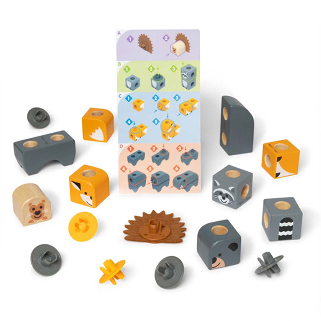 Melissa & Doug: Blockables - Waldtiere Holzspielset - Spin Master kép 3