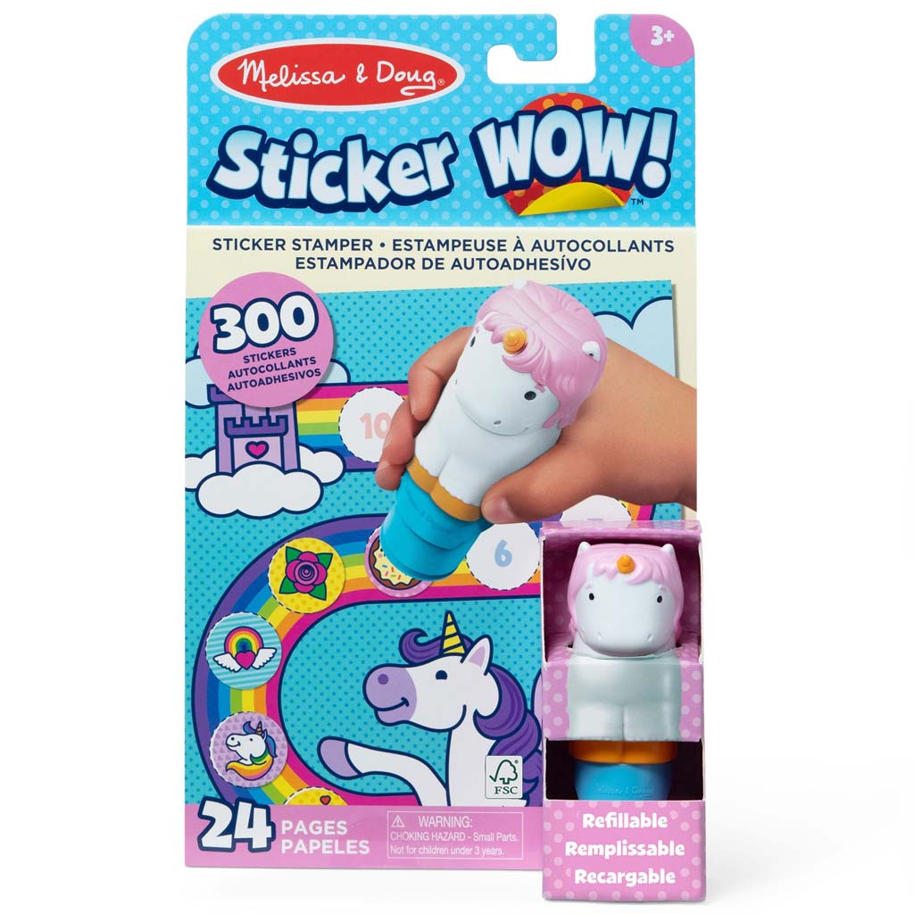 Melissa & Doug: Sticker WOW! Sticker-Stempel – Einhorn – Spin Master