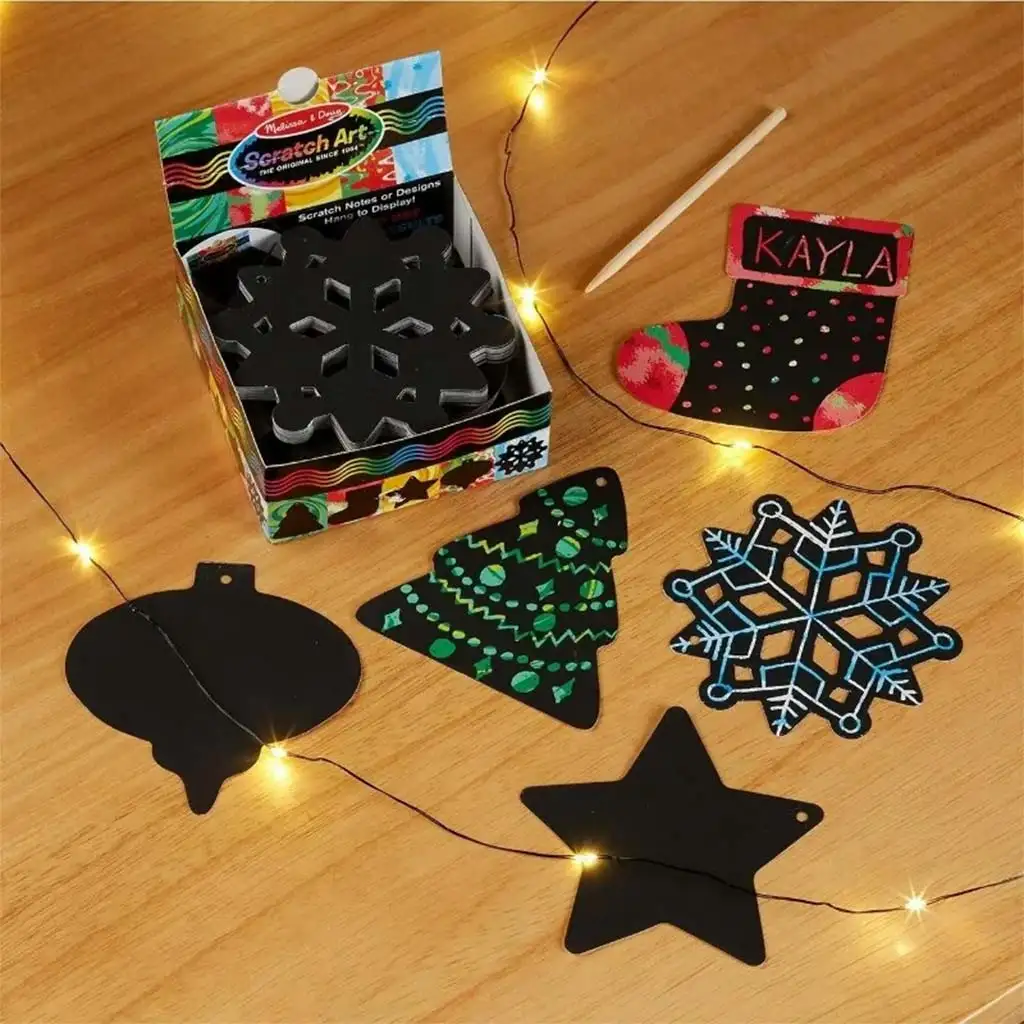 MelissaDoug: Mini Kratzbild-Set mit festlichem Thema, 125-teiliges Set kép 2