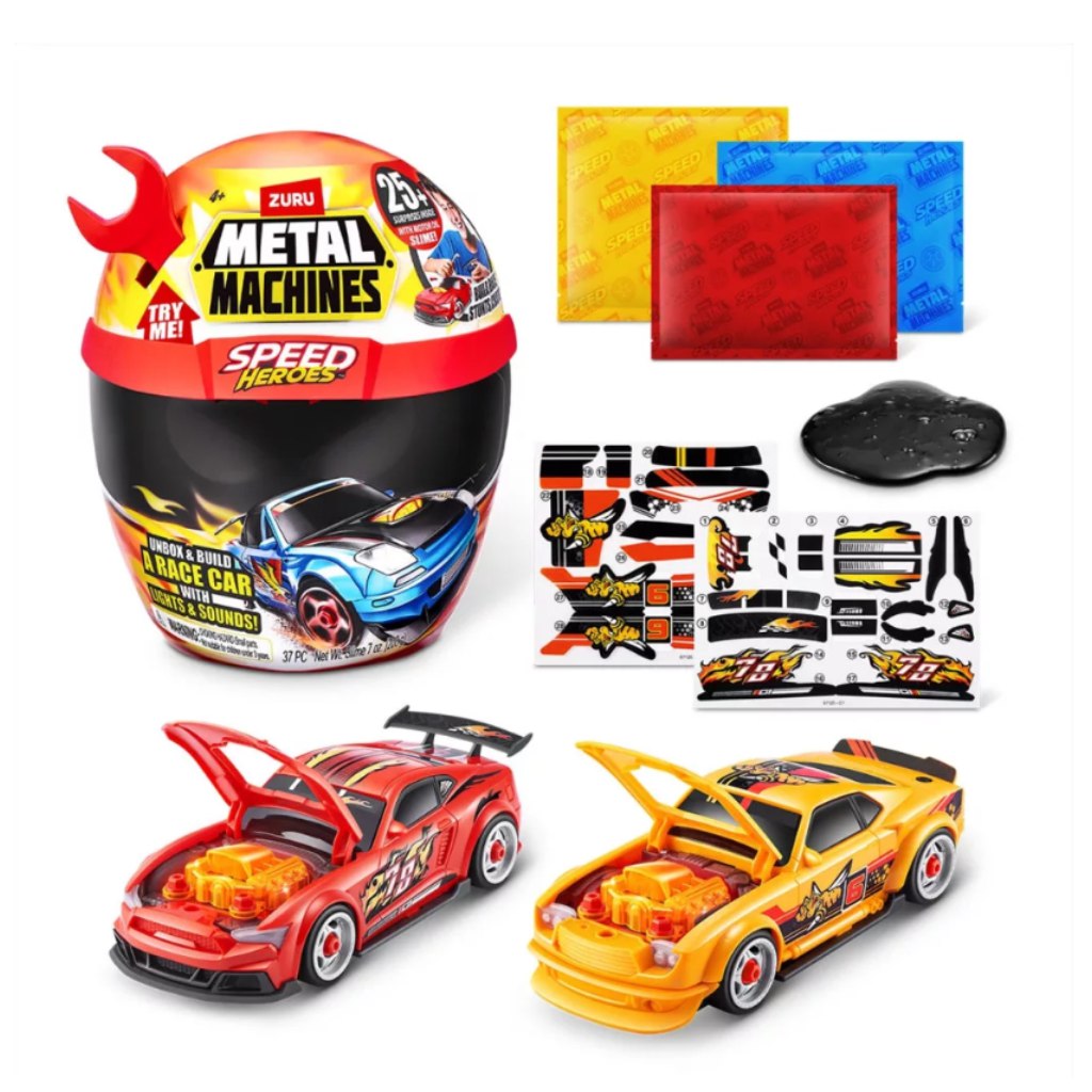 Metal Machines Speed Heroes Überraschungsspielset im Helm kép 3