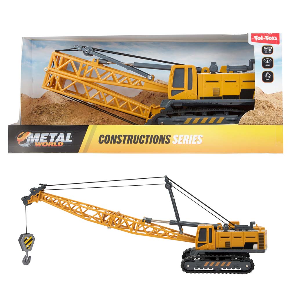 Metal World Baumaschinen - Metall-Raupenkran im Maßstab 1:55
