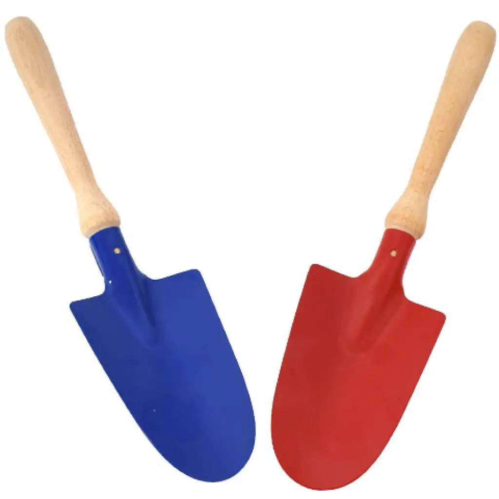 Metallschaufel für den Sandkasten mit langem Holzstiel