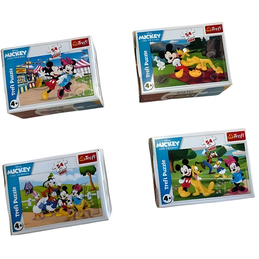 Mickey Maus 54-teiliges Mini-Puzzle, in verschiedenen Varianten, 1 Stück – Trefl kép 1
