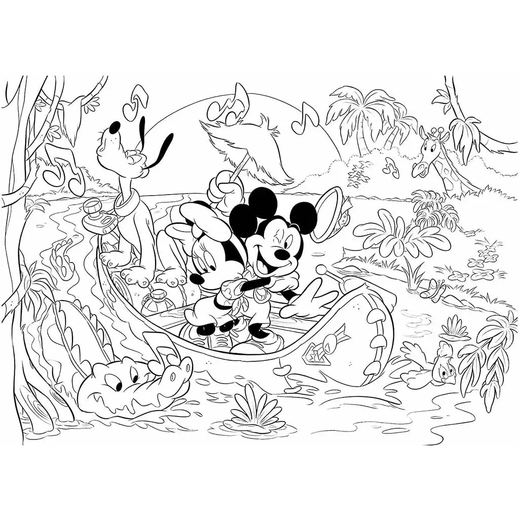 Micky Maus 2-in-1 Maxi-Puzzle mit 60 Teilen und Malvorlage 70x50 cm – Lisciani kép 2