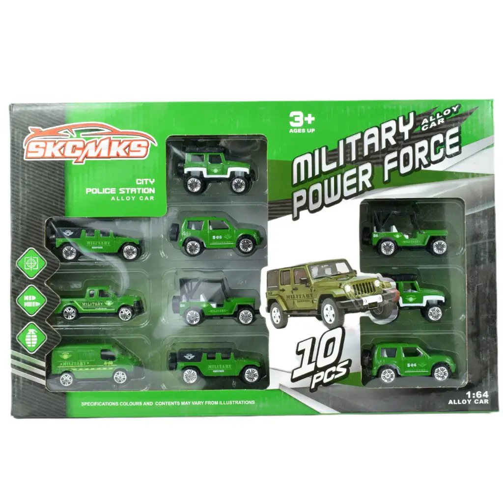 Militär: 10-teiliges Militärfahrzeug-Set kép 2