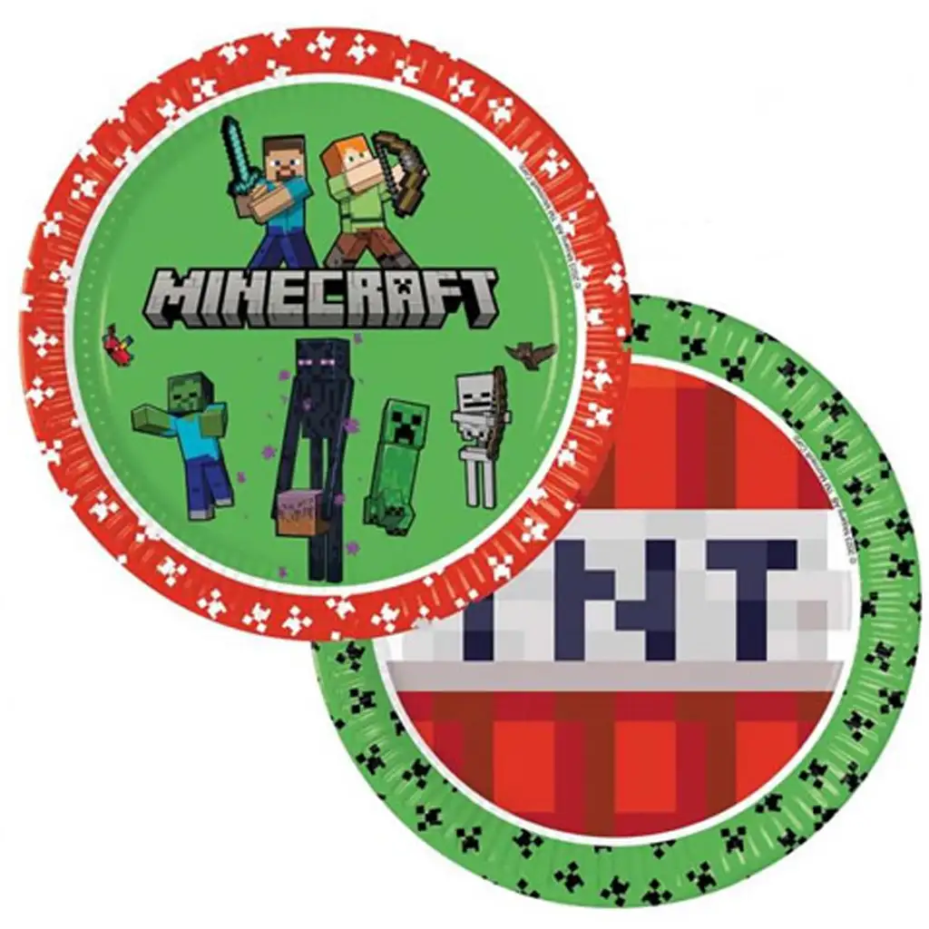 Minecraft 8-teiliges Pappteller-Set 23cm