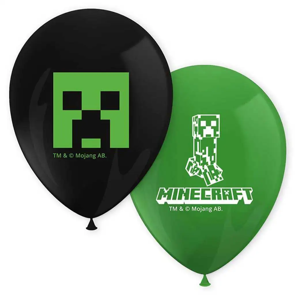 Minecraft-Motiv-Latexballons, 8er-Set