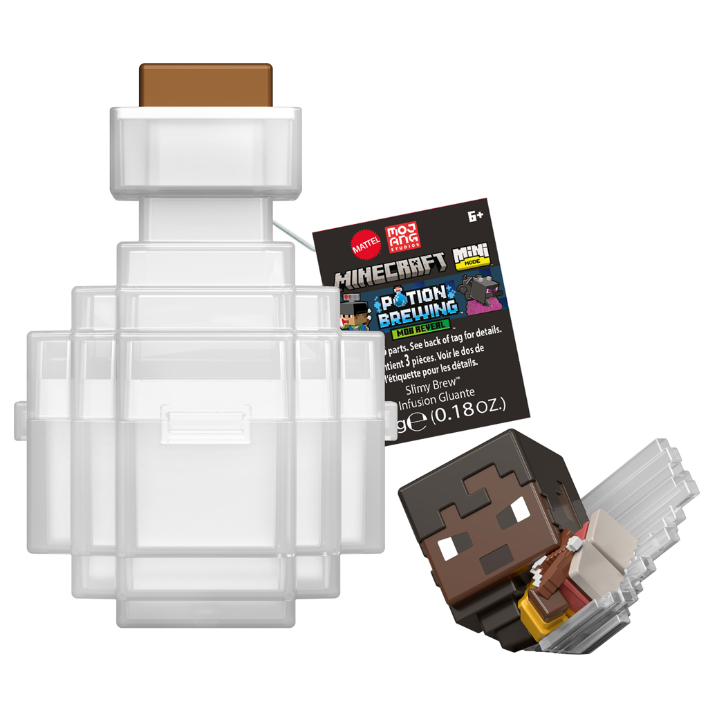 Minecraft Reveal Minifigur in weißem Behälter – Mattel