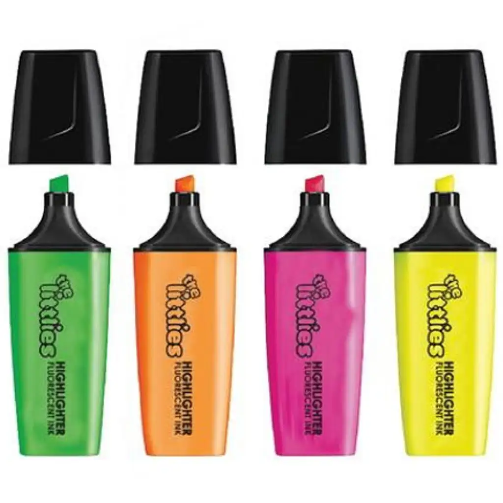 Mini-Textmarker in vier Farben