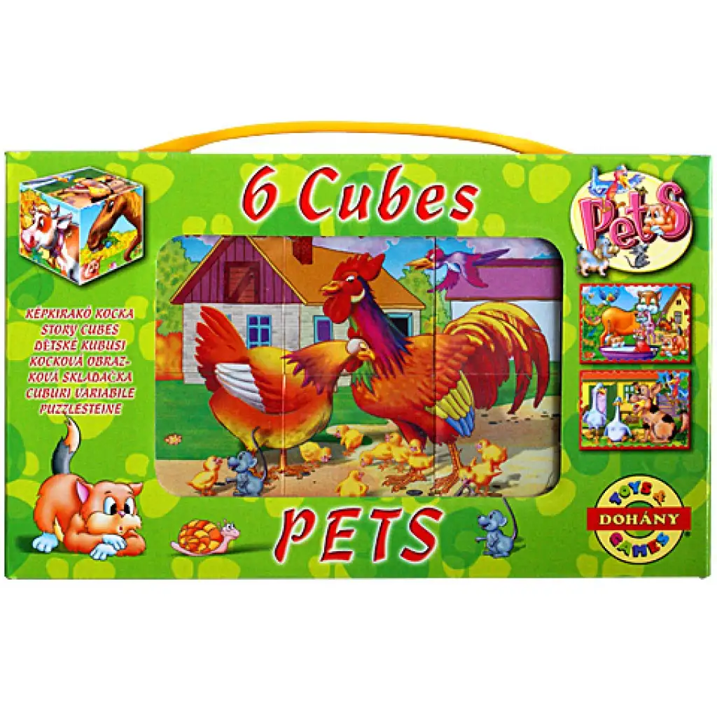 Mini-Märchenwürfel mit Bauernhoftieren, 6 Stück