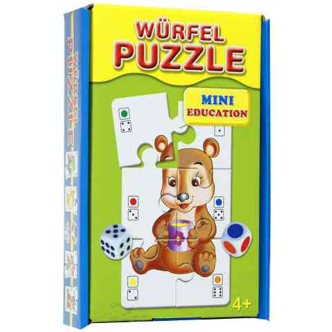 Mini puzzle és kockajáték 8 nyelven - D-Toys kép 1
