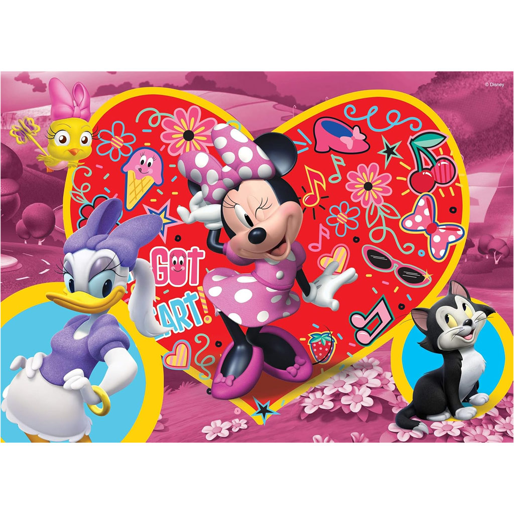 Minnie Maus 2-in-1 Puzzle und Ausmalbild, 24 Teile, 50x35 cm – Lisciani kép 2