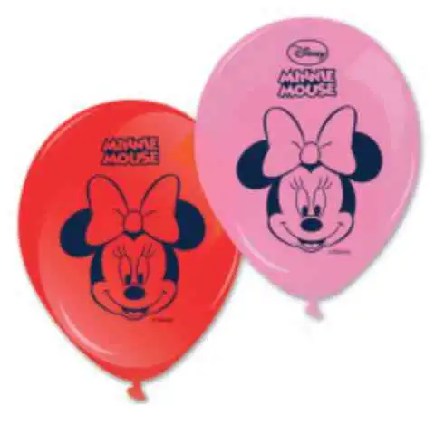 Minnie Maus Party bunte Luftballons 8er-Set