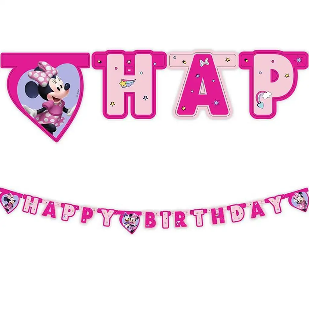 Minnie Maus und Daisy Geburtstags-„Happy Birthday“-Party-Banner 200 cm
