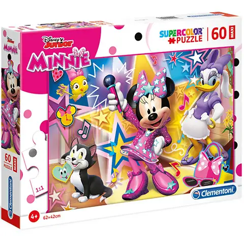 Minnie Maus und ihre fröhlichen Helfer Supercolor Maxi Puzzle 60 Teile - Clementoni