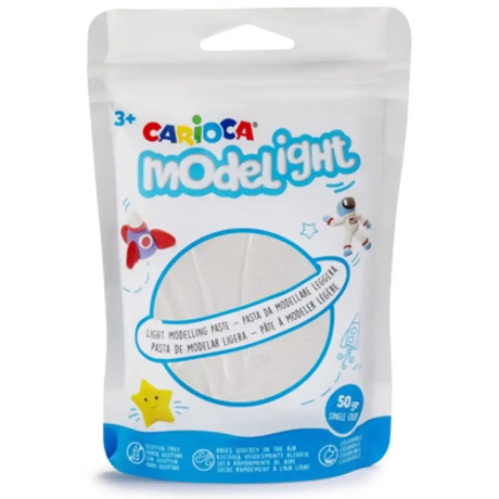 Modelight 50g weiße Knetmasse - Carioca