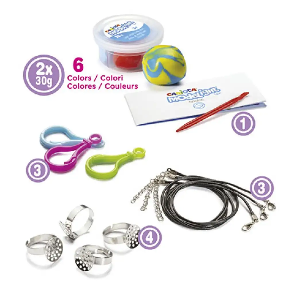 Modelight Bijoux Halskette und Ring Herstellung Ton-Set - Carioca kép 2