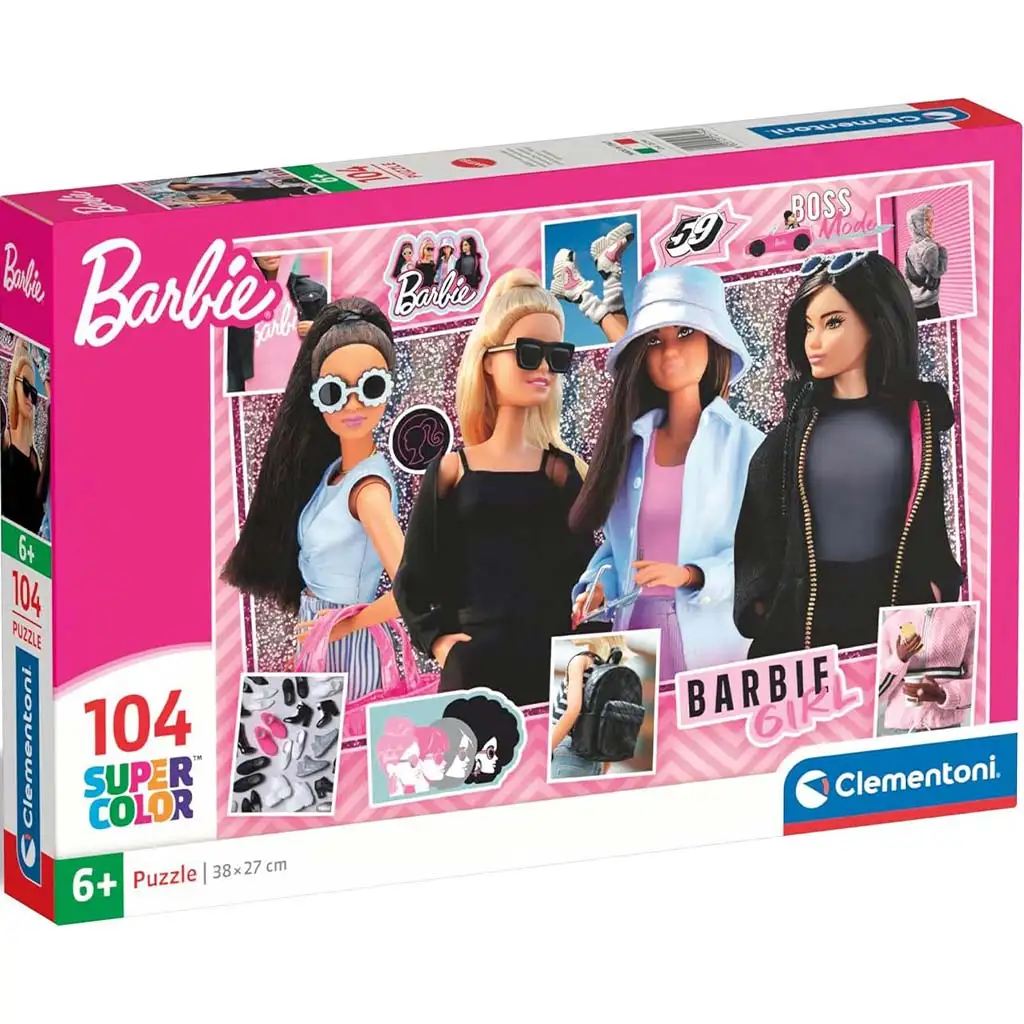 Modische Barbie-Puppen 104-teiliges Supercolor-Puzzle - Clementoni