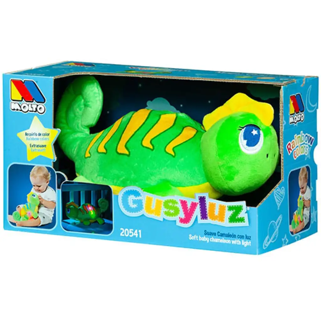 Molto: GusyLuz Plüsch-Chamäleon Schlafbegleiter mit Licht