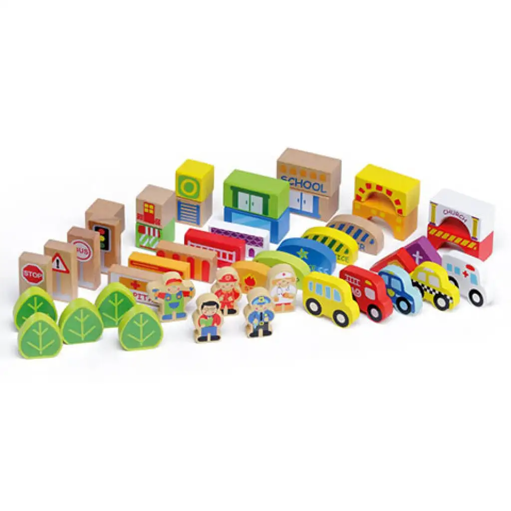 Molto: Nature City Bloks Holzbausteinspiel 79-teiliges Set kép 3