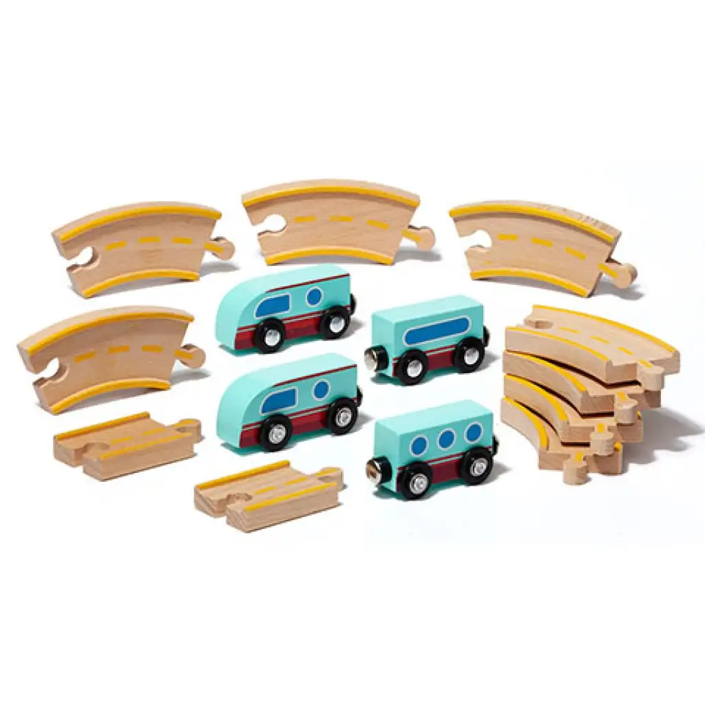 Molto: Nature Holzspielzeug-Eisenbahnset kép 2