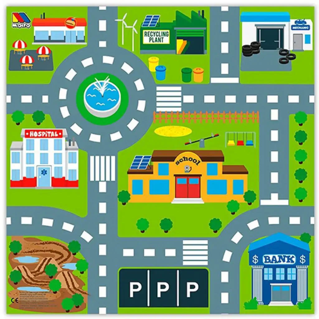 Molto: Spielmatte mit Bausteinen 12 Stück 62x62cm kép 3