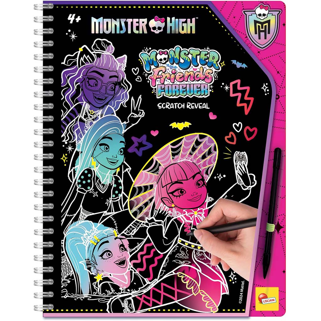 Monster High Freunde für immer Kratzbild-Set, 44-seitig – Lisciani
