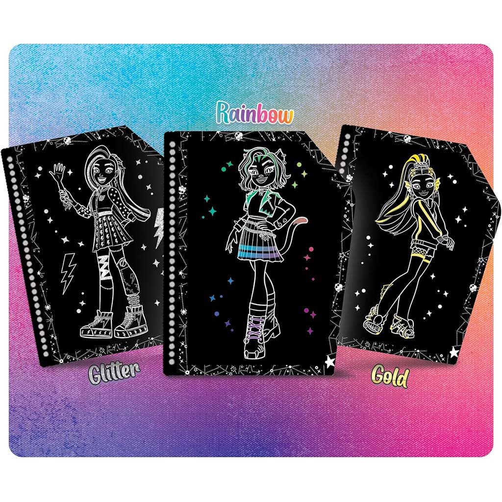 Monster High Freunde für immer Kratzbild-Set, 44-seitig – Lisciani kép 2