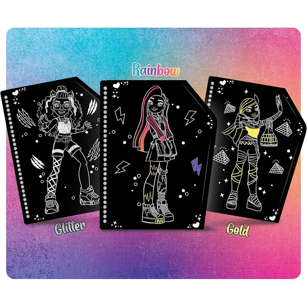 Monster High: Monster Hug Bildkratz-Set - Lisciani kép 2