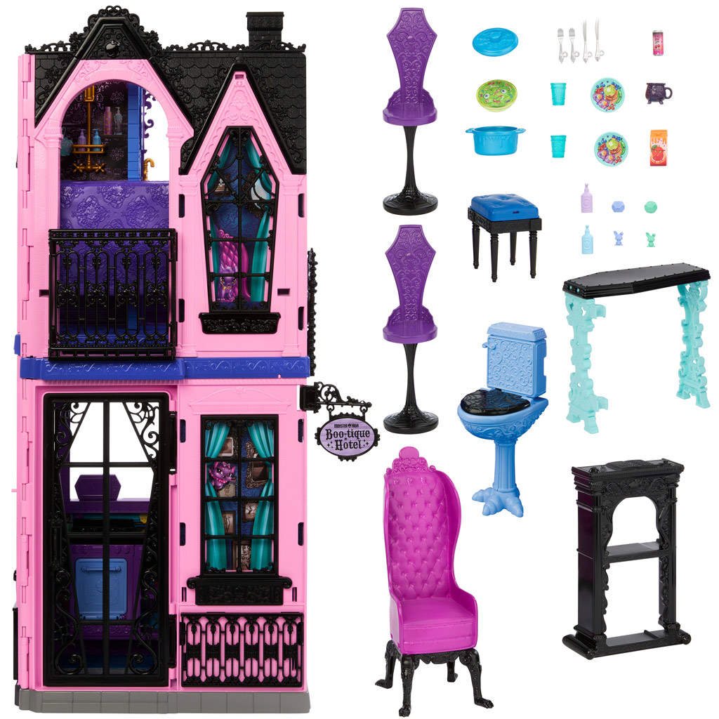 Monster High Monsterschlafplatz – Boo-tique Hotel Spielset – Mattel kép 4