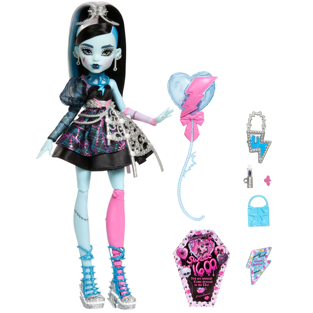 Monster High: Scary Sweet Birthday mystische Party Frankie Puppe – Mattel kép 2