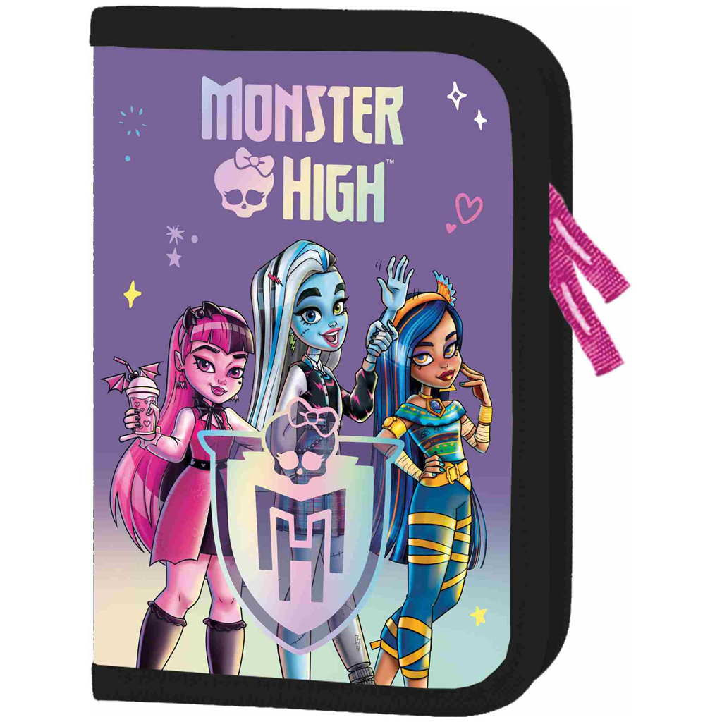 Monster High lila aufklappbares Federmäppchen 21x14x3,5cm