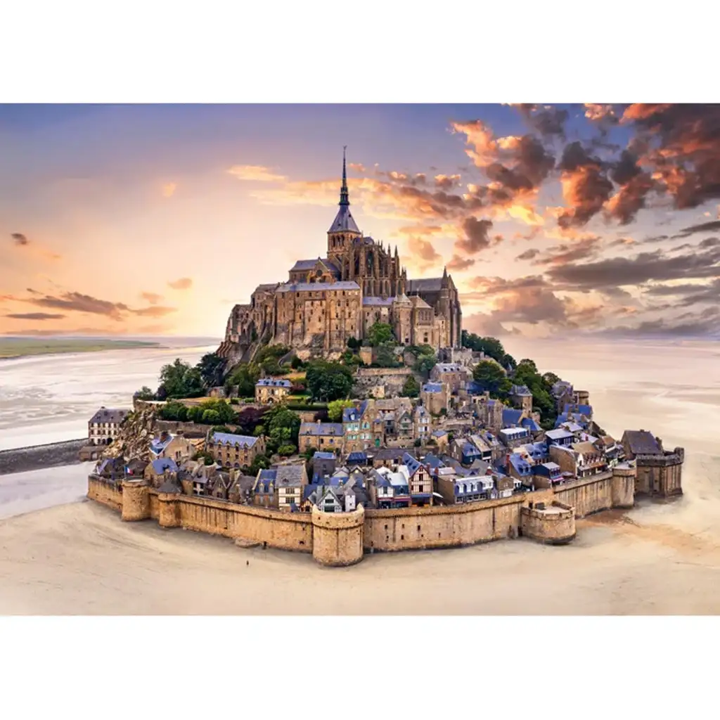 Mont Saint-Michel im Sonnenuntergang 1500-teiliges HQC Kompaktpuzzle - Clementoni kép 2