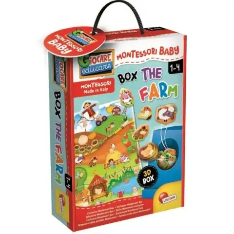Montessori: Baby Box Fertigkeitstrainer Formenpuzzle – Bauernhof