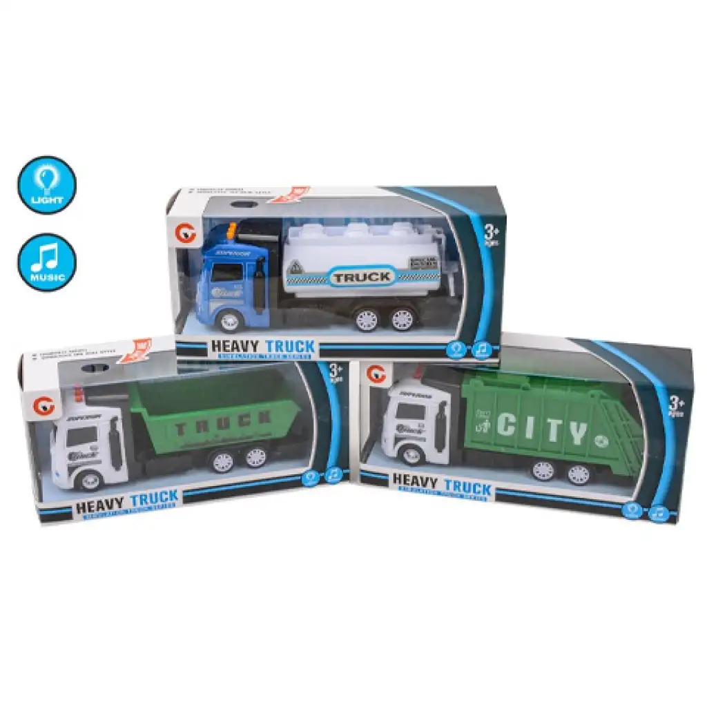 Müllabfuhr-LKW mit Licht- und Soundeffekten in verschiedenen Ausführungen