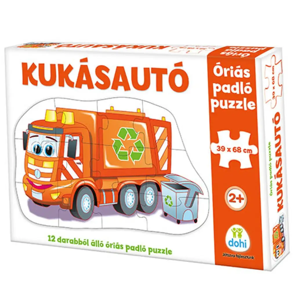 Müllwagen Riesen-Bodenpuzzle 12-teilig