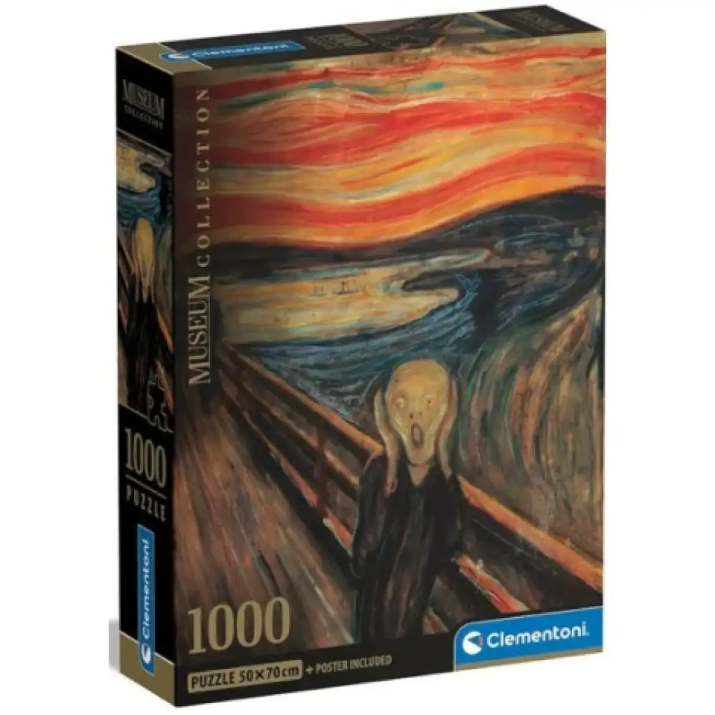 Munch: Der Schrei Museum Collection 1000-teiliges Puzzle mit Poster - Clementoni