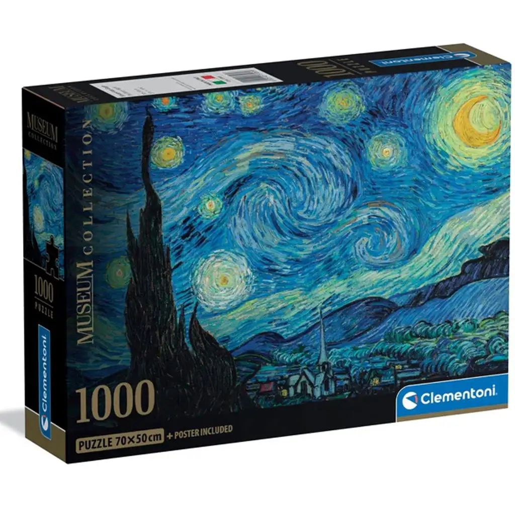 Museum Collection: Van Gogh - Die Sternennacht HQC 1000-teiliges Puzzle mit Poster - Clementoni