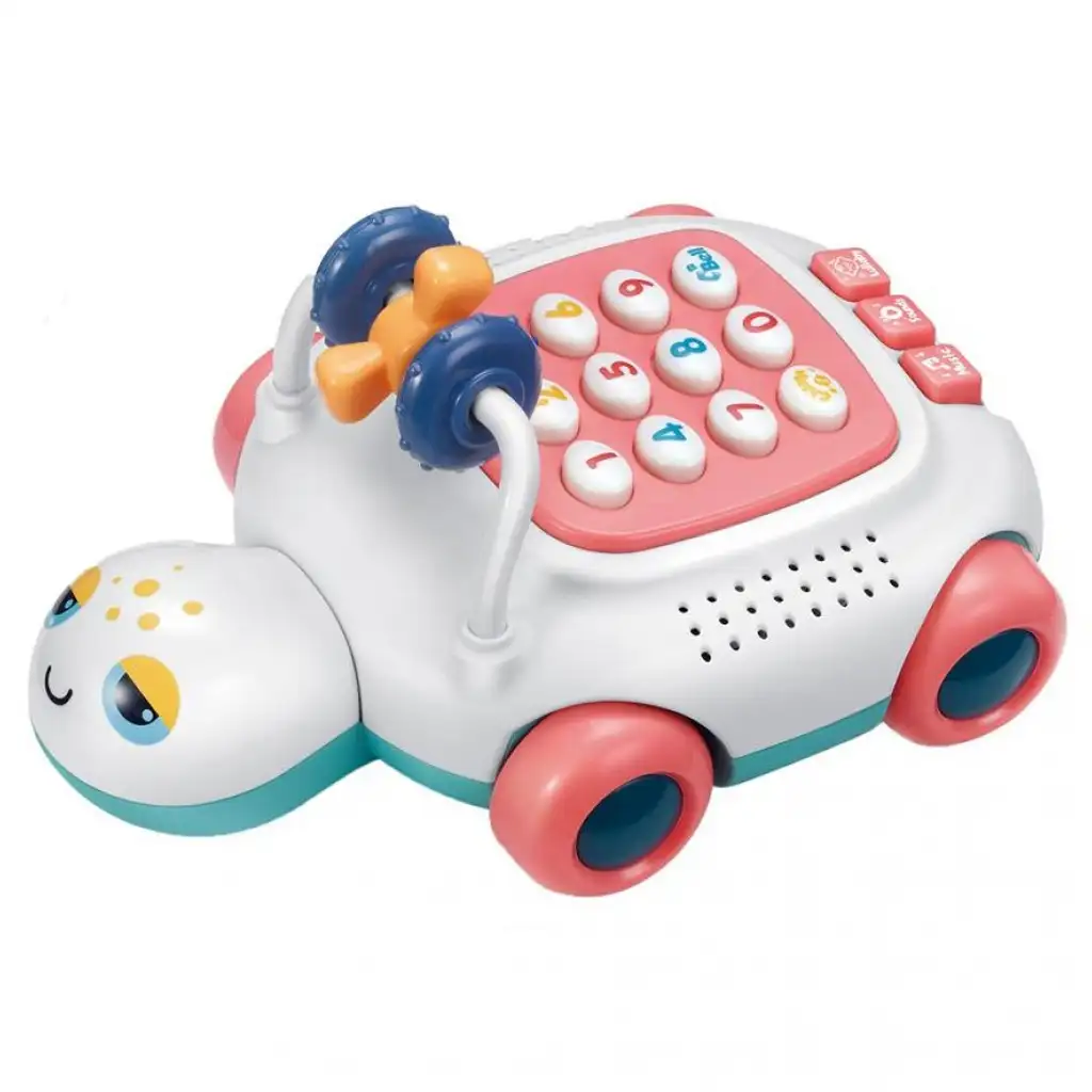 Musik- und leuchtendes Babytelefon mit Schildkrötenmotiv in zwei Varianten, 20 cm kép 2